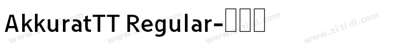 AkkuratTT Regular字体转换